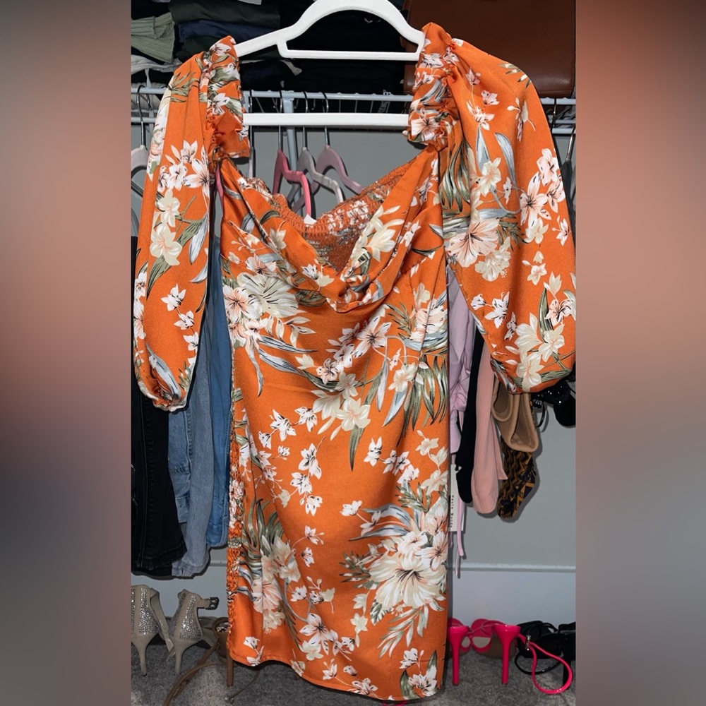 SHEIN mini vacation dress - off the shoulder